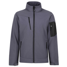 Regatta vízálló és lélegző 3 rétegű szövött softshell dzseki, RETRA674, Seal Grey/Black-M