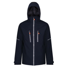 Regatta vízálló légáteresztő rejtett kapucnis kabát, RETRA208, Navy/Grey-XL