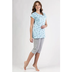 Regina Betina női pizsama, türkizkék. pöttyös XXL