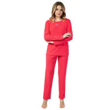 Regina Emily női frottírpizsama, málnapiros L hálóing, pizsama