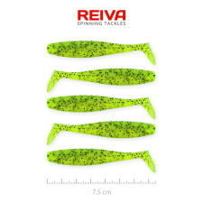 Reiva Flat Minnow shad 7,5cm 5db/cs (Zöld Flitter) horgászkiegészítő