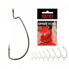 Reiva Offset Worm horog - 5/0 3db horog