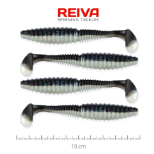 Reiva Zander Power Shad 10cm 4db/cs (fekete-ezüst) csali