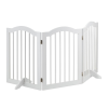 Relax Térelválasztó 70 cm magas biztonsági rács 3 paneles védőkerítés kutyák vagy gyermekek védelmére fehér védőkerítés
