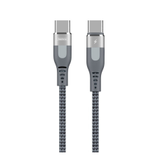 REMAX adatkábel (type-c - type-c, pd gyorstölt&#337;, 100cm, cip&#337;f&#369;z&#337;) ezüst rc-151cc_s kábel és adapter