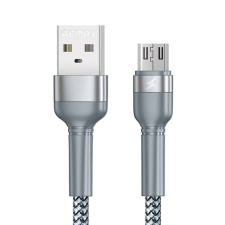 REMAX Cable USB Micro Remax Jany Alloy, 1m, 2.4A (silver) kábel és adapter