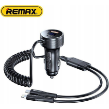 REMAX Car charger USB-C, USB Remax RCC336, 52.5W (black) + cable 2in1 ( ) mobiltelefon kellék
