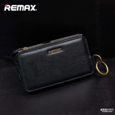 REMAX fekete bőr pénztárca tok iPhone 6 6S Plus (5,5&quot;) tok és táska