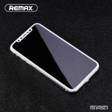 REMAX iPhone 11 Pro / X / XS üvegfólia, előlapi, 3D, edzett, hajlított, fehér kerettel, Remax GL-04 mobiltelefon kellék