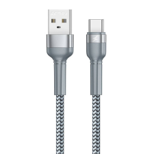 REMAX Jany Alloy RC-124a USB-A apa - USB-C apa 2.0 Adat és töltőkábel - Szürke (1m) kábel és adapter