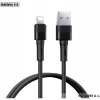 REMAX LEYA adatkábel (USB - lightning, 2.4A, gyorstöltő, 100cm) FEKETE Apple IPAD mini / IPAD Air 2 / IPAD mini 4 (RC-C093 L-B) ( )