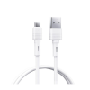 REMAX LEYA adatkábel (USB - microUSB, 2.4A, gyorstöltő, 100cm) FEHÉR