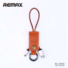 REMAX Micro usb adatkábel, kulcstartó, barna, Remax RC-034m kábel és adapter