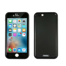 REMAX Telefon tok, iPhone 6 Plus / 6S Plus műanyag, elő+hátlapi, 360 fokos védelem, fekete, Remax Journey tok és táska