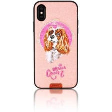 REMAX Telefontok, iPhone X / XS hátlaptok, kutya mintás, rózsaszín, Remax RM-1647 tok és táska