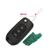  Renault 3 gombos bicskakulcs 433Mhz ID47 PCF7961M