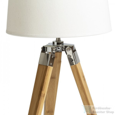 Rendl ALVIS asztali lámpatest bambusz/króm 230V E27 28W R13339 világítás