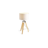 Rendl ALVIS/RON 40 asztali lámpa Polycotton fehér/bambusz 230V LED E27 15W