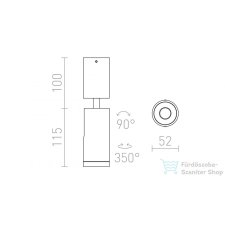 Rendl BOGARD mennyezeti lámpa matt nikkel 230V LED 5W 40° 3000K R12498 világítás
