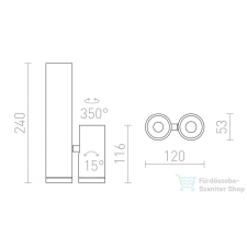 Rendl BOGARD TWIN mennyezeti lámpa matt nikkel 230V LED 2x5W 40° 3000K R12500 világítás