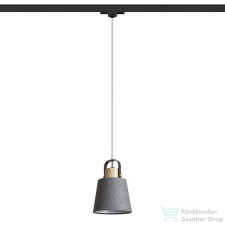 Rendl CHOUPETTE háromfázisú áramkörös sínre feketésszürke textil/fa 230V E27 15W R13721 világítás