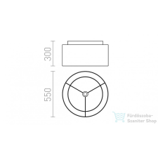 Rendl DOUBLE 55/30 lámpabúra Polycotton fehér/fehér PVC max. 23W R11600 világítás