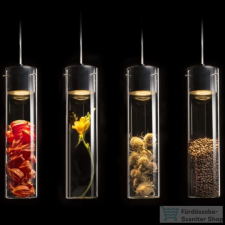 Rendl GARNISH háromfázisú áramkörös sínre tiszta üveg/króm 230V GU10 9W R13815 világítás