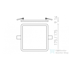 Rendl HUE SQ 17 süllyesztett lámpa fekete króm 230V LED 18W 3000K R12781 világítás