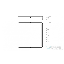 Rendl HUE SQ 22 mennyezeti lámpa matt nikkel 230V LED 24W 3000K R12818 világítás