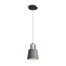Rendl Light CHOUPETTE függö lámpa feketésszürke textil/fa 230V E27 15W világítás