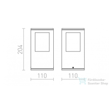 Rendl PONDER 20 fali / állólámpa fekete 230V E27 18W IP44 R10367 világítás