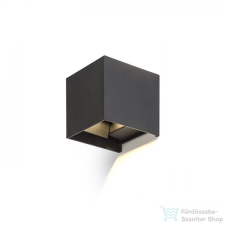 Rendl TITO SQ DIMM fali lámpa fekete 230V LED 2x3W IP65 3000K R13739 világítás