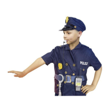 Rendőr jelmez: kabát és 6 kiegészítő jelmez