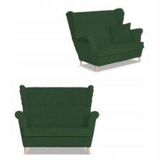  Rene Estella Scandinavian Family Furniture Zöld Kordbársony Karosszékes Kanapé bútor