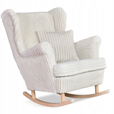  Rene Karosszék, Skandináv Hintaszék, Family Furniture, Bézs Kordbársony Top bútor