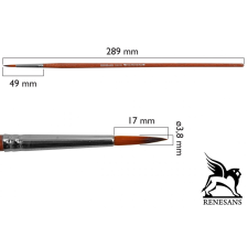Renesans Ecset J1001R- 5 kör, hosszú nyelû, szintetikus - Renesans ecset