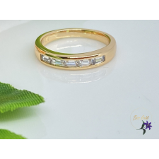  Reni gold antiallergén tini gyűrű cirkónia kövekkel, kis méretű 18K- fehér gyűrű