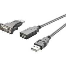 Renkforce USB 2.0/Soros csatlakozókábel [1x USB 2.0 dugó A - 1x soros kábel 9 pol.] 1 m Fekete Renkforce kábel és adapter