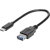 Renkforce USB 3.0 Átalakító [1x USB-C™ dugó - 1x USB 3.0 alj, A típus] 15.00 cm Fekete OTG funkcióval, Aranyozatt érintkező