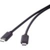 Renkforce USB 3.2 (Gen 2x2) Csatlakozókábel [1x USB-C™ dugó - 1x USB-C™ dugó] 1.00 m Fekete Aranyozatt érintkező (RF-4381071)