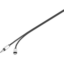 Renkforce USB / Jack Audio Csatlakozókábel [1x Apple Dock dugó Lightning - 1x Jack dugó, 3,5 mm-es] 1.20 m Fekete Alumínium dugó (RF-3432028) kábel és adapter