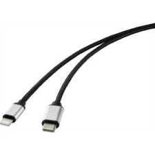 Renkforce USB kábel [1x USB 3.0 dugó, C típus - 1x Apple Dock dugó Lightning] 1.00 m Fekete kábel és adapter