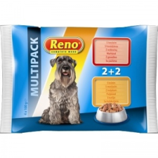 Reno Alutasakos Kutyaeledel 4x100g Multipack Marha-pulyka kutyaeledel