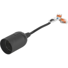  Renováló foglalat E27 fekete villanyszerelés