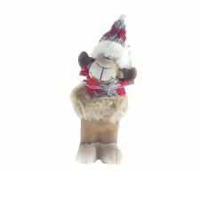  Rénszarvas figura 12cm karácsonyi dekoráció