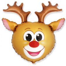 Rénszarvas Red Nose fólia lufi 72 cm (WP) party kellék