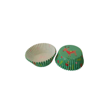Rénszarvasos zöld karácsonyi muffin papír 100 db sütés és főzés