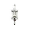 Replay átlátszó hengeres üzemanyagszűrő, krómozott, 6 mm (darabra értékesítve) REPLAY Motor alkatrészek Üzemanyagcsapok, csövek
