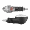 Replay univerzális irányjelző, mini ovális, átlátszó-fekete, BA9S izzóval (pár) (H 75 mm - M 28 mm - Sz 38 mm) REPLAY  Elektronika Világítások Indexek