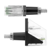 Replay WING univerzális irányjelző, átlátszó, 3 narancssárga LED, gyantatest, matt fekete, pár (62 mm hosszú, 20 mm magas, 52 mm széles) REPLAY Elektronika Világítások Indexek